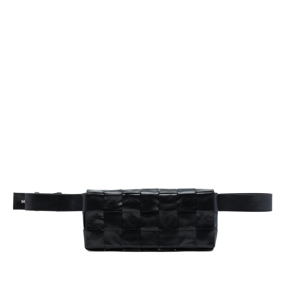 Pre-Loved Bottega Veneta Stretch Paper Calfskin Intrecciato Cassette Crossbody